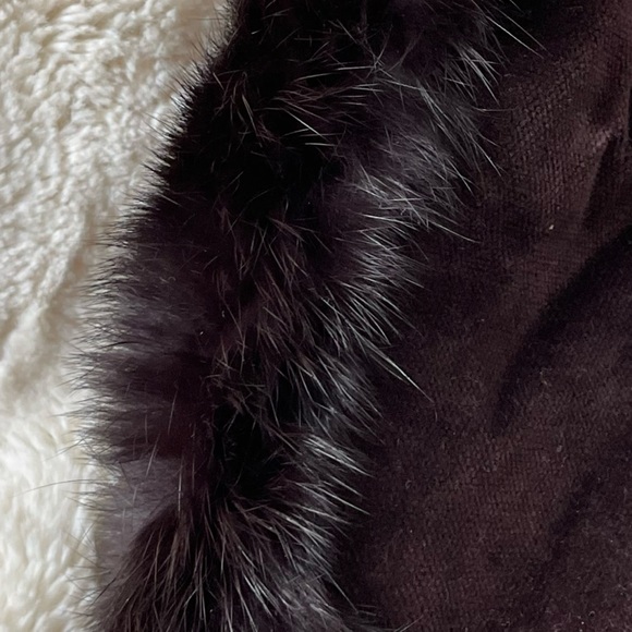 HYPE brown velvet and fur bag designer fun elegance - Picture 9 of 11